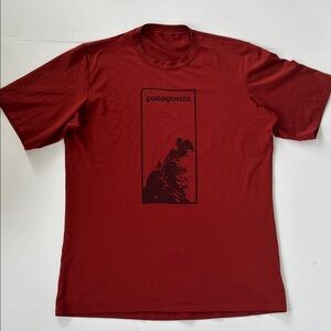 Patagonia Men's Capilene Base Layer Performance T-Shirt Burgundy Red Medium